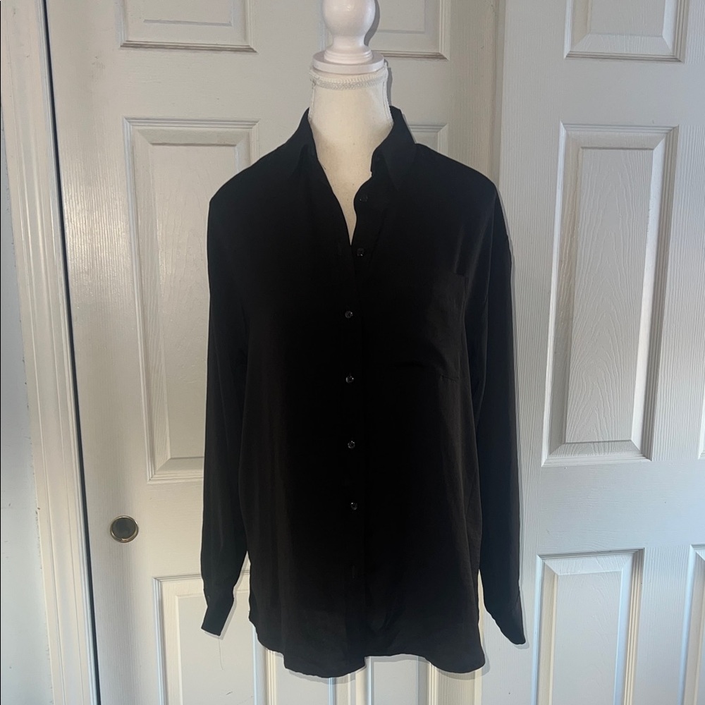 Classic Black women’s Button-Up Shirt
